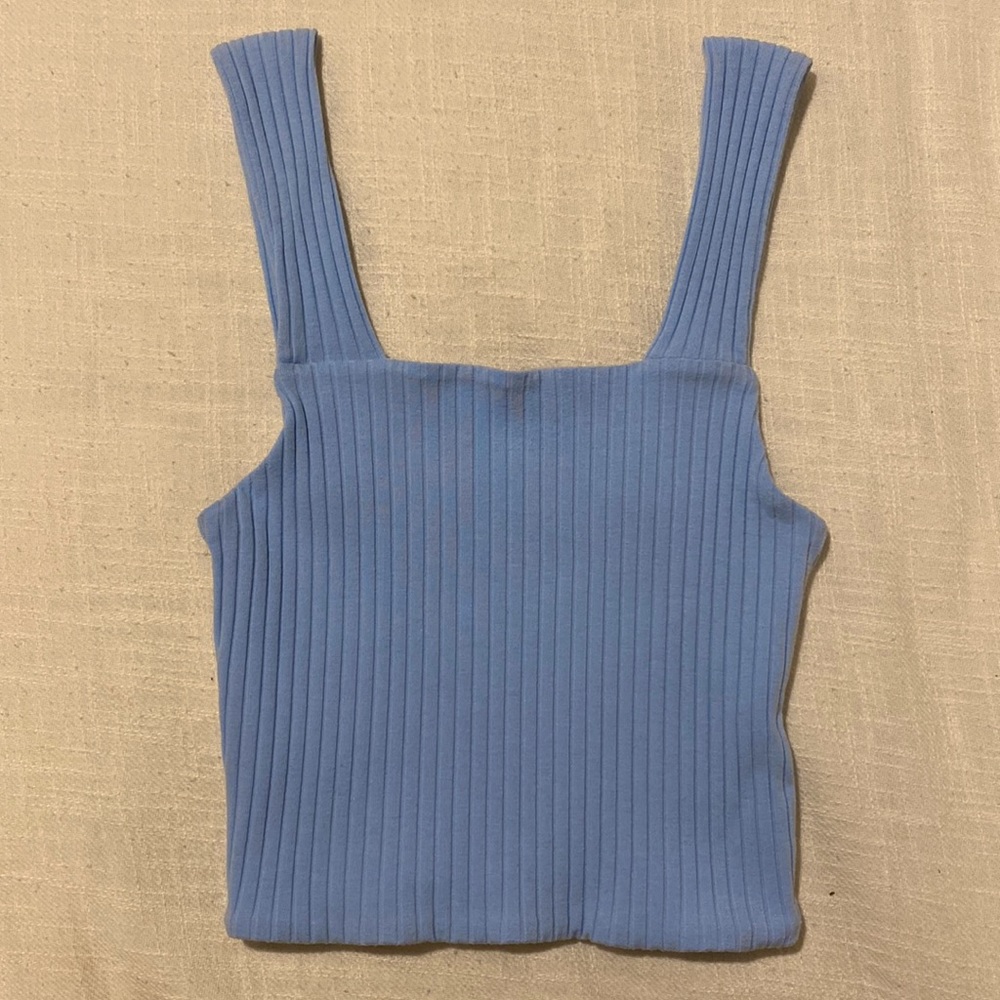 American Eagle Light Blue Ribbed tank size SMALL